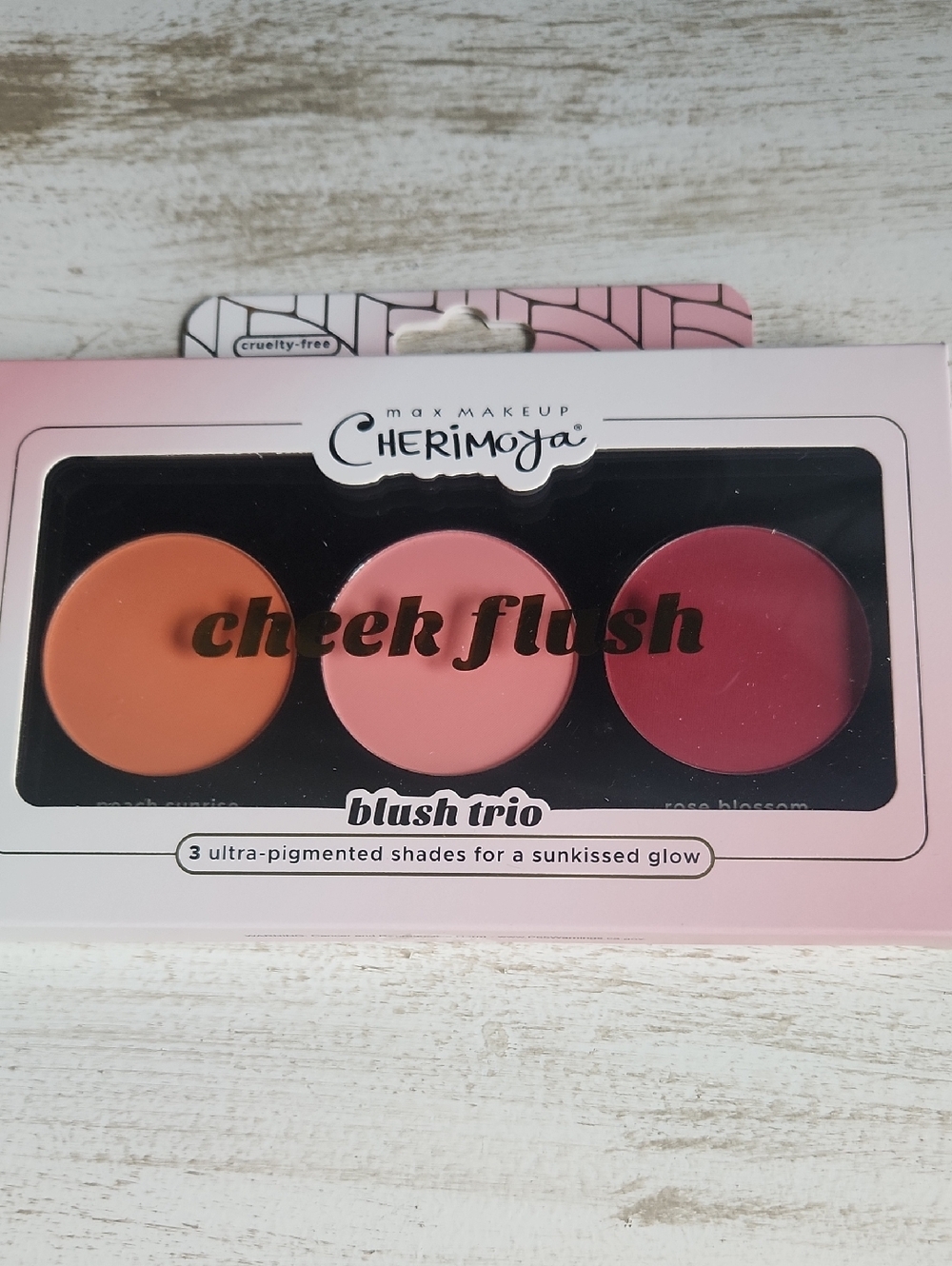 Cherimoya Cheek Flush Blush Trio - Peach, Pink, Rose
